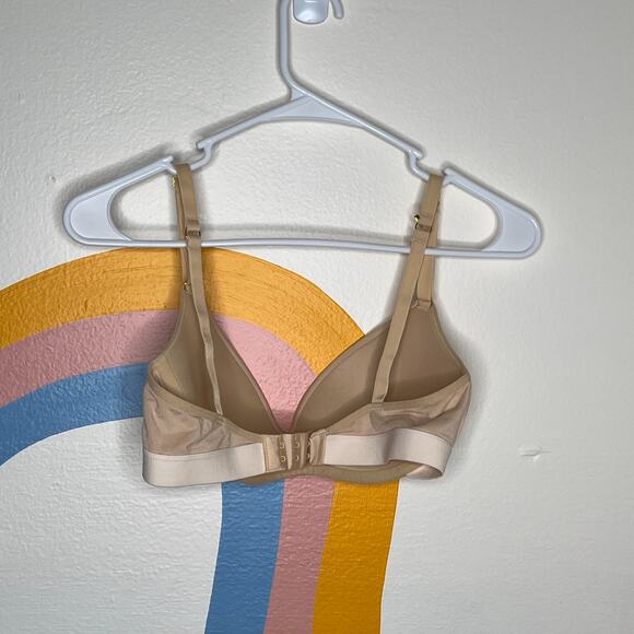 Lively Full Coverage Bra Womens Size 34C Beige Underwired Adjustable Padded - Picture 2 of 4